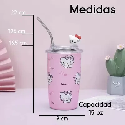 Vaso térmico Sanrio MY MELODY 520ml con sorbete de metal