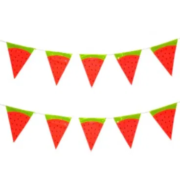 Banderín triangular sandía