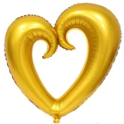 Globo corazón CALADO DORADO 45cm aprox. 