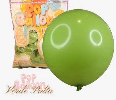 Globo verde palta 12" x5 unidades