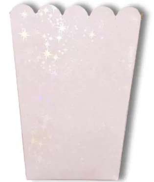 Cajitas pochocleras ROSA PASTEL holográficas x8 unidades