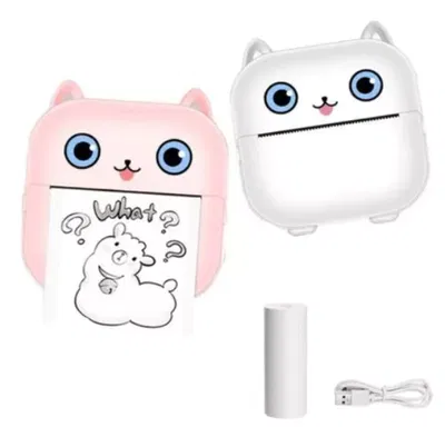 Mini impresora BLANCA térmica bluetooth portátil infantil 