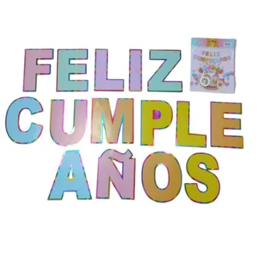 Banderín "feliz cumpleaños" pastel con contorno ESTRIDENTE