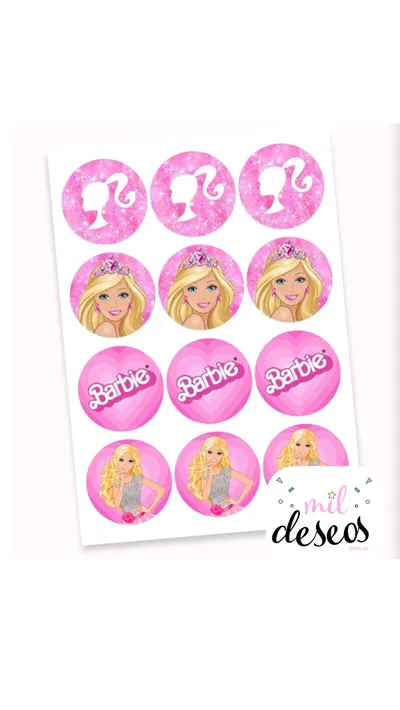 Sticker barbie x12 unidades