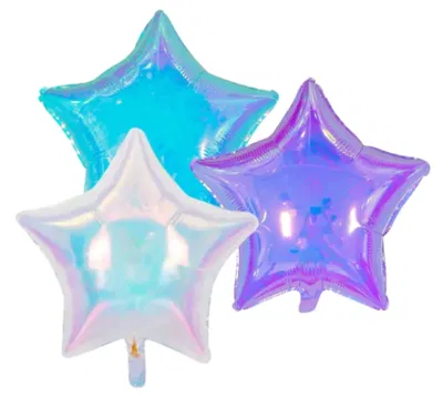 Globo estrella iridiscente lila 45cm aprox.