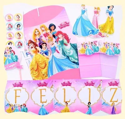 Artículo BANDERÍN FELIZ CUMPLEAÑOS princesas de Disney