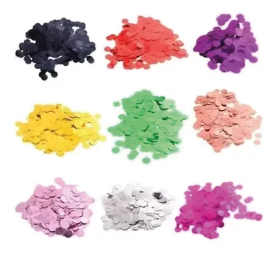 Confetti metalizado AZUL redondo 1,5cm de diámetro x20gr 