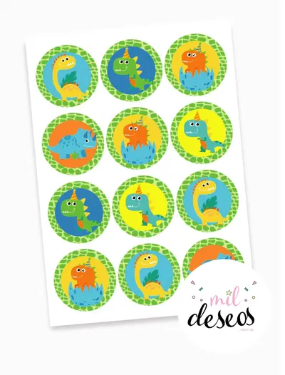 Sticker Dino Bonete x12