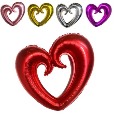 Globo corazón CALADO ROJO 45cm aprox. 