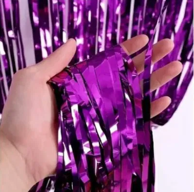 Cortina de flecos violeta matte
