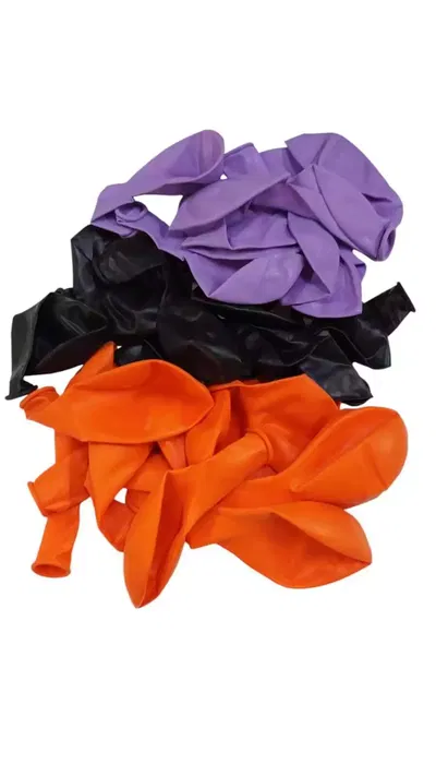 Kit de globo 10" x30 unidades halloween (negro, naranja y violeta)