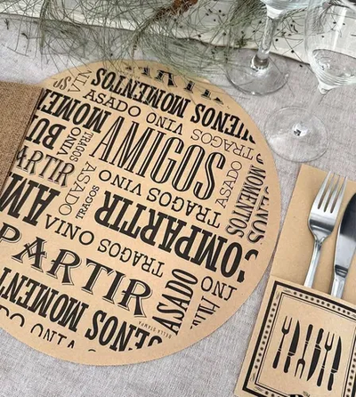Plato de sitio Amigos x12 unidades