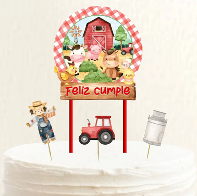 Topper XL Granja Acuarela