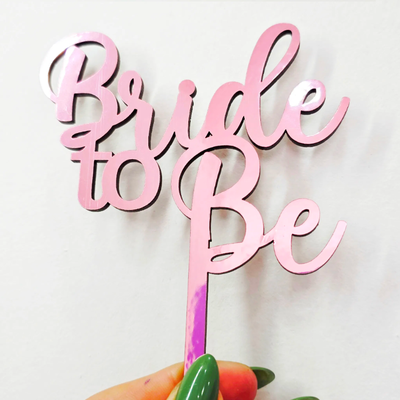Topper de madera BRIDE TO BE ROSA GOLD