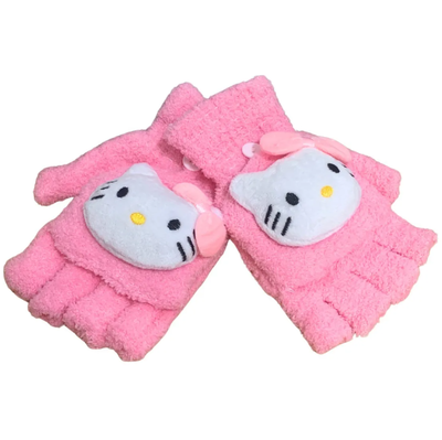 Guantes SIN DEDOS para niños KITTY