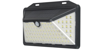 Luminaria solar led de pared. 2 watts