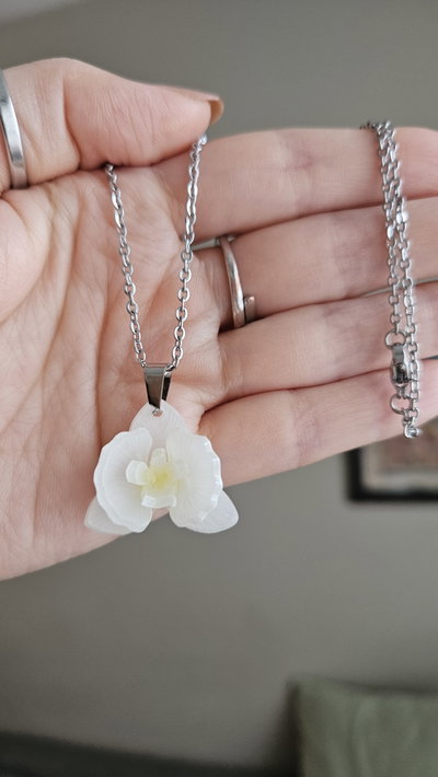 COLLAR ORQUIDEA ROSA PASTEL