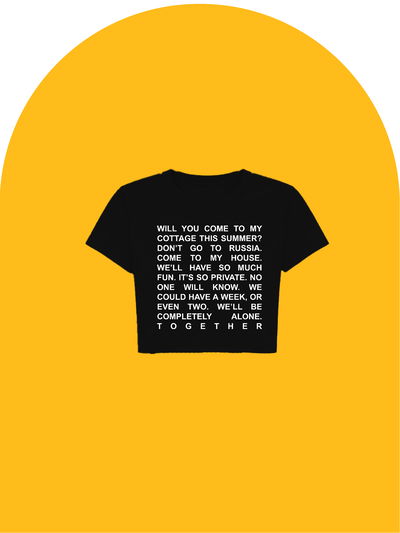 Baby Tee "Willyoucometomycottagethissummer?" Heated Rivalry