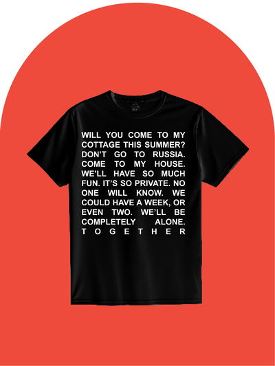 Remera "Willyoucometomycottagethissummer?" Heated Rivalry