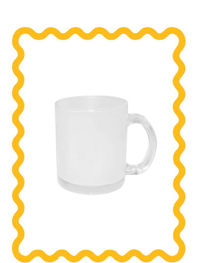 Taza Vidrio Esmerilado Personalizada