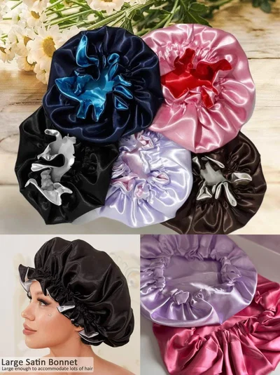 💜 Gorro de Satén XL Premium – Protección Total Mientras Dormís 💜