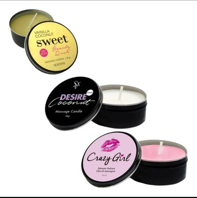 Velas p/masajes SEXITIVE 30 gr. LLEVA 3 PAGA 2!!!