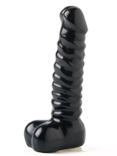 Consolador Moreno  22*4 cm - c/ondulaciones + sopapa