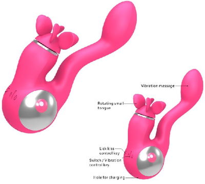 TINA KISS - Vibrador Pto G y estimulador vaginal GIRATORIO - 7 velocidades (recargable USB)