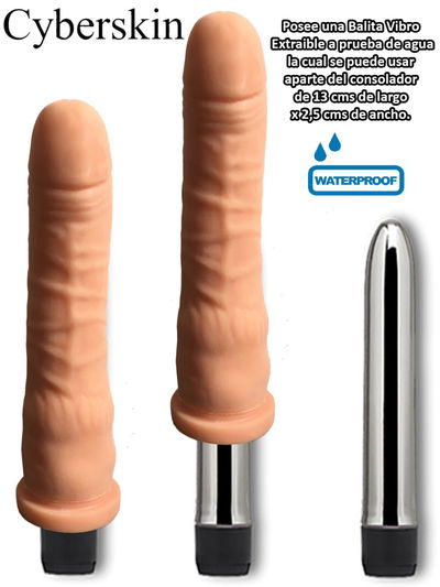 CyberSkin - Banana Grande 18*4 cm (Vibro Sumergible)