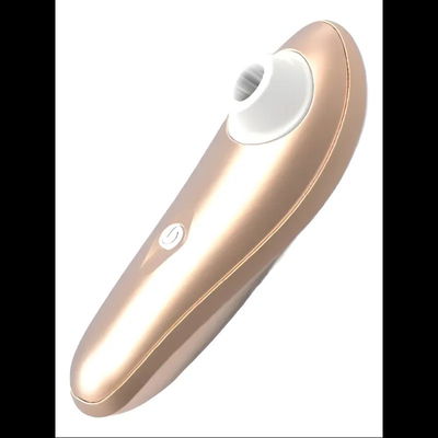 Vibrador Succionador Clítoris Vagina Dual Dorado
