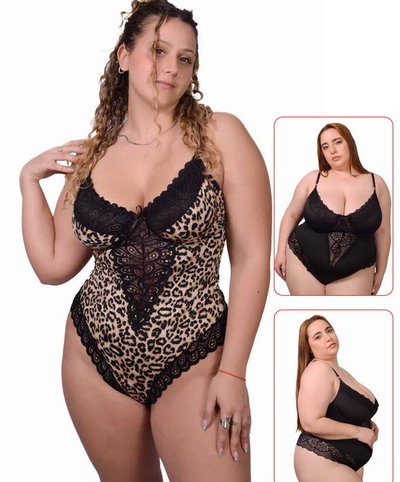 BODY Lycra y encaje - Negro o Animal print