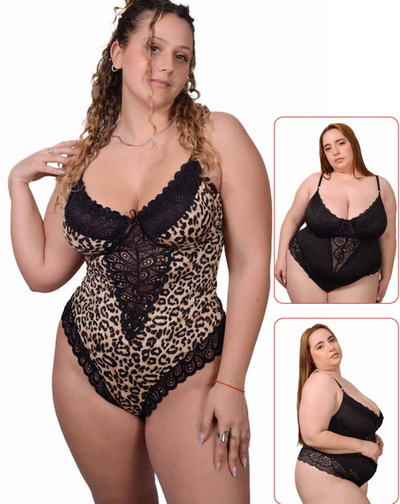 BODY Lycra y encaje - Negro o Animal print