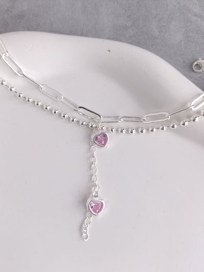PULSERA STUPID LOV ROSA