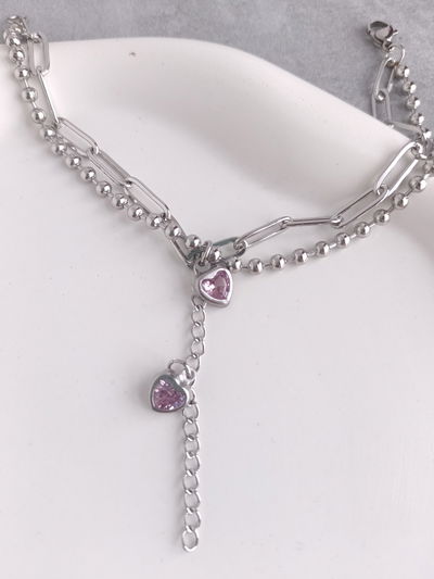 PULSERA STUPID LOV ROSA