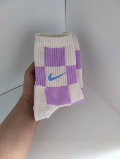 Medias tenis - Nike cuadriculado lila