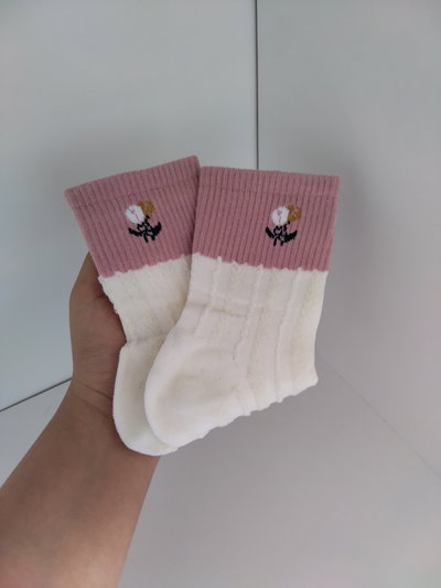 Medias tenis - rosa/blanca