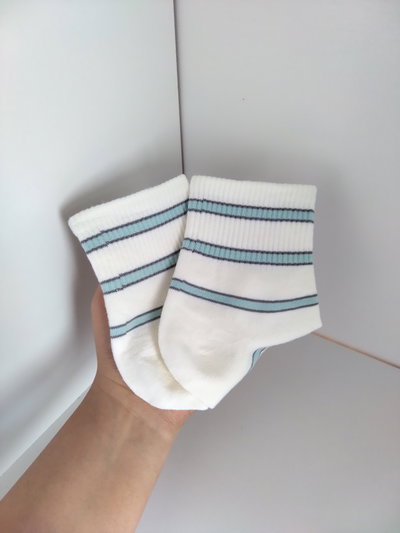 Medias tenis - rayas verde