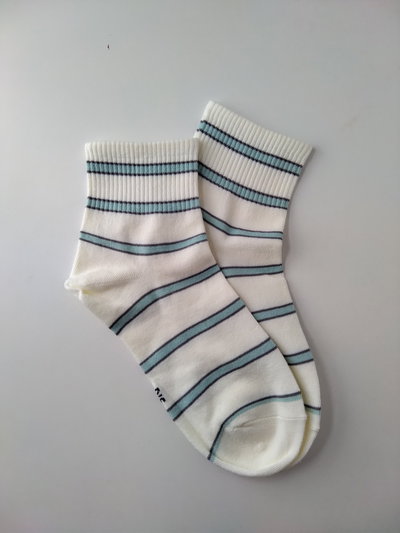 Medias tenis - rayas verde