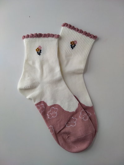 Medias tenis - flor