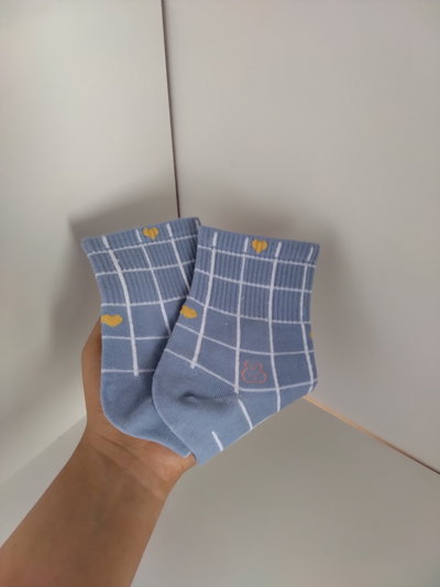 Medias tenis - celeste