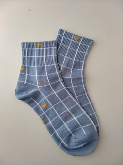 Medias tenis - celeste