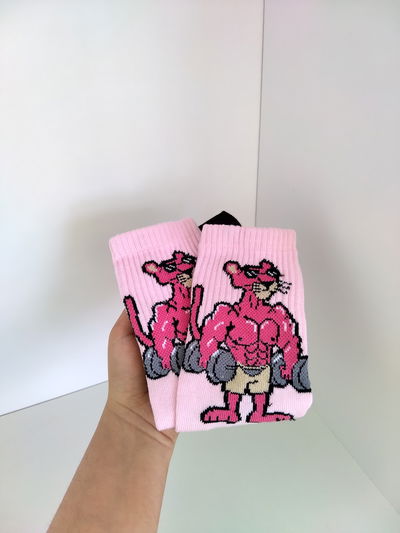 Medias tenis - pantera rosa fit