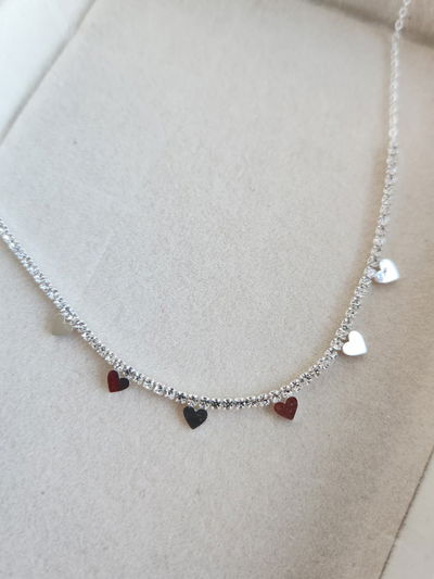 CHOKER HEART STRASS