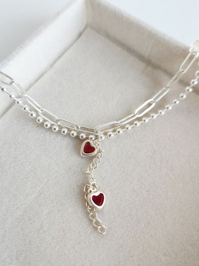 PULSERA STUPID LOV ROJO
