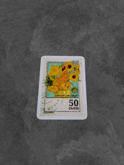 Estampilla van gogh - vinilo + laca sectorizada