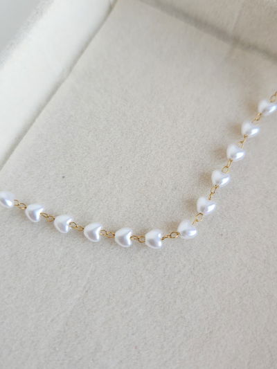PULSERA PEARL HEART