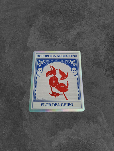 Estampilla flor de ceibo - holográfico