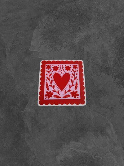 Estampilla corazón - vinilo + laca sectorizada