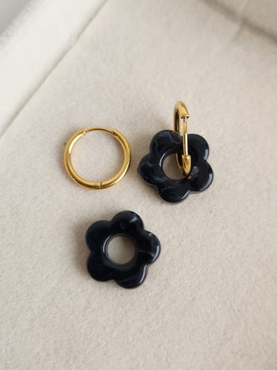 ARGOLLA FLOWER MARMOL NEGRO