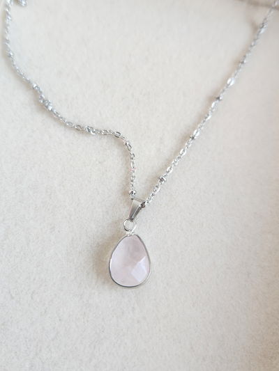 CONJUNTO GOTA CUARZO ROSA